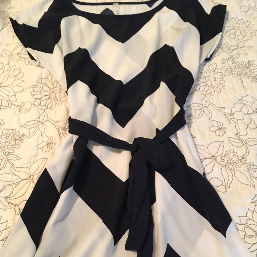 Navy Chevron Dress