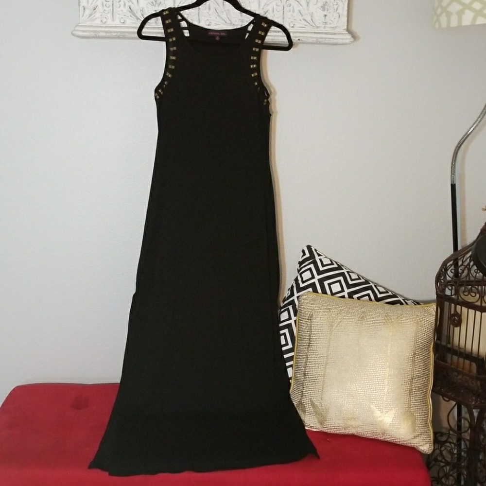 MATERIAL GIRL BLACK MAXI DRESS