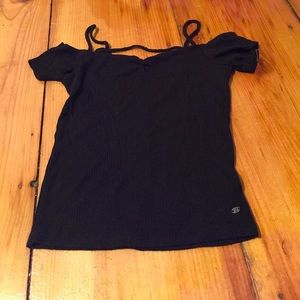 Black American eagle crop top in size xs