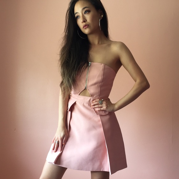 C/MEO Collective Dresses & Skirts - CMEO Collective Dusty Rose Strapless Dress