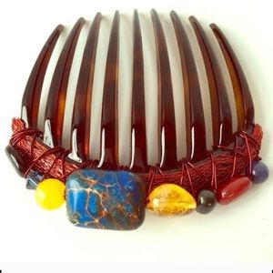 SALE NWT Colette Malouf Semiprecious Tort Comb