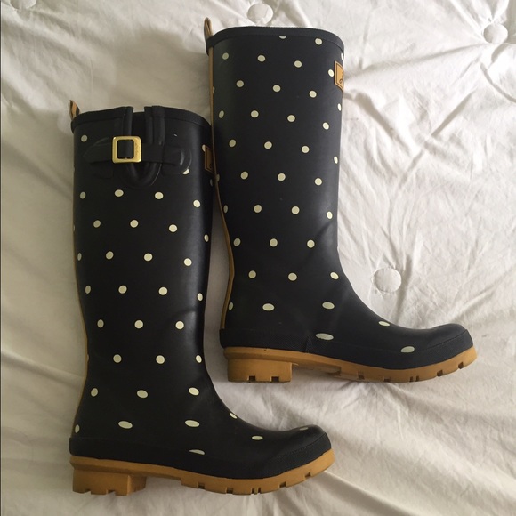 47 off Joules Shoes 💥WKND SALE💥 Joules Polka Dot Wellies Rainboots