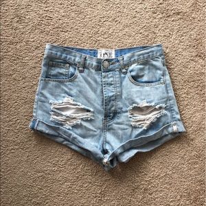 One Teaspoon Jean Shorts