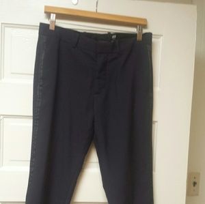 Mens H&M navy blue tux pants 2R