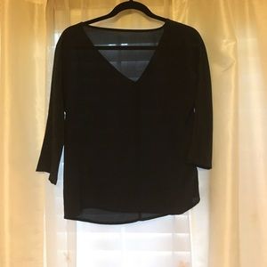 Black silk blouse Madewell