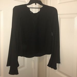 Black Blouse & a Flare