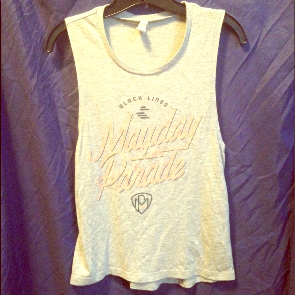 Mayday parade, gray, band tank top