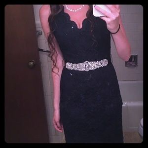 Navy blue prom dress