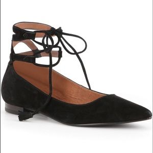 Frye Sienna Suede Lace Up Ghillie Flat