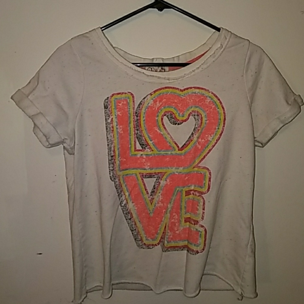 LOVE white top