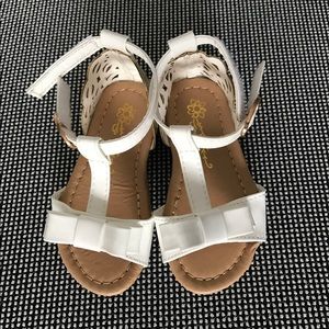 White sandals