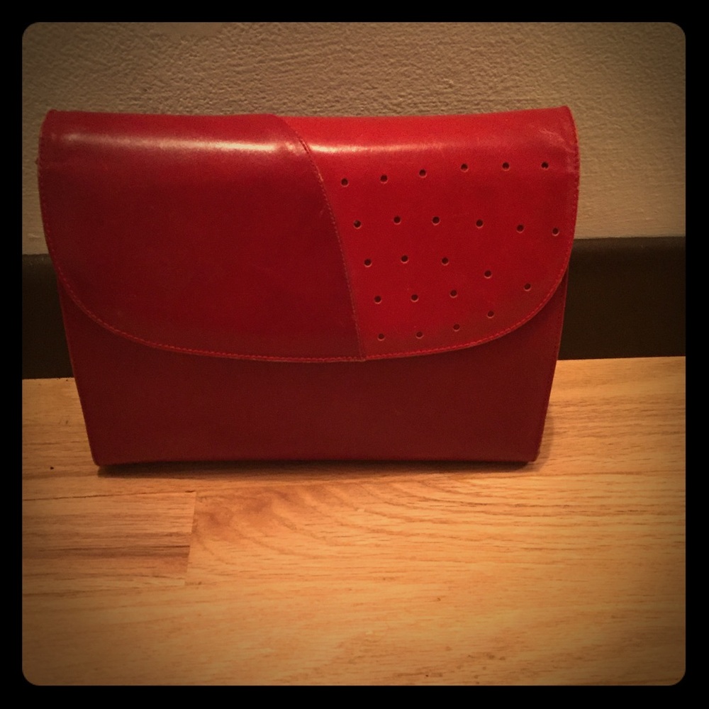 Vintage leather clutch.