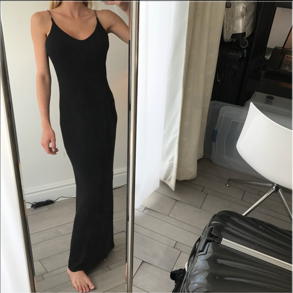 Loved Maxi backless black dress