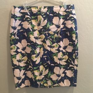 J. Crew Floral Pencil Skirt Size 4