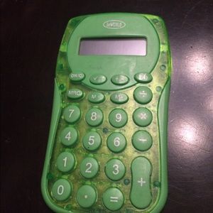 GREEN CALCULATOR!!GREAT QUALITY !!ONLY USED ONCE!!