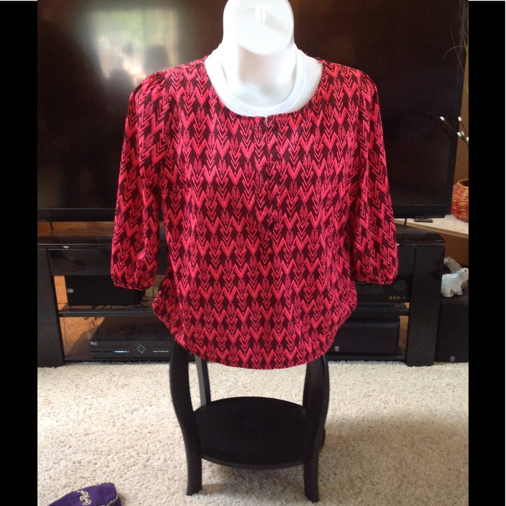 Merona XXL blouse 3/4 sleeve 100% polyester.  NWOT