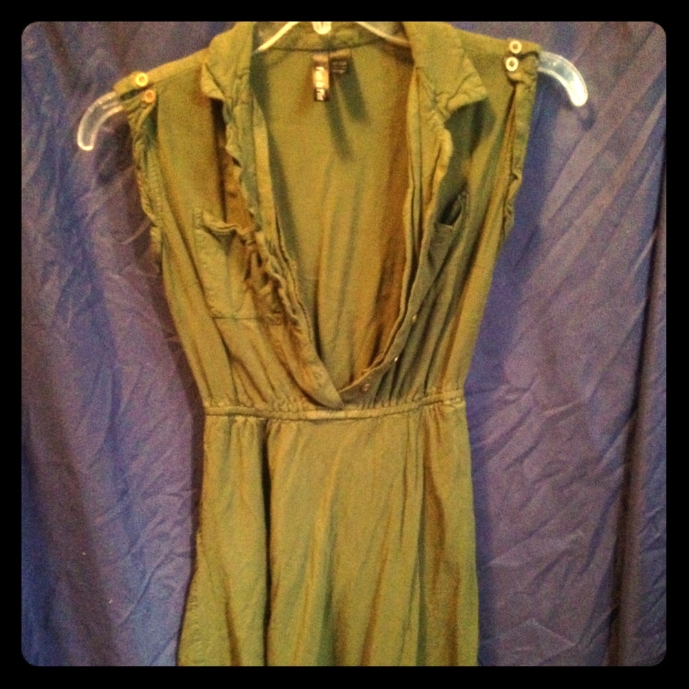 (Forest) green, tank top dress