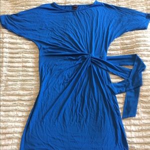 Ann Taylor Blue Side-tie Dress