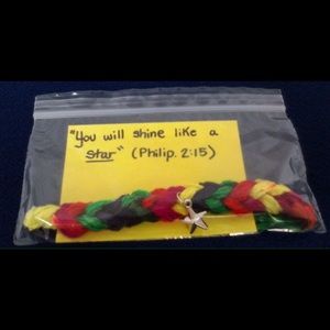 Shine Like a Star Finger-woven Rainbow Bracelet