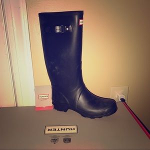 Hunter Rain Boot Original Huntress Matte ⚫️ Sz 7