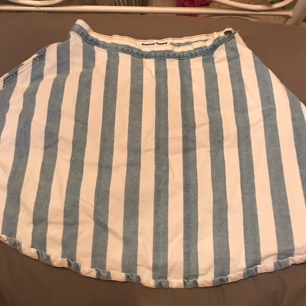 american apparel jean skirt