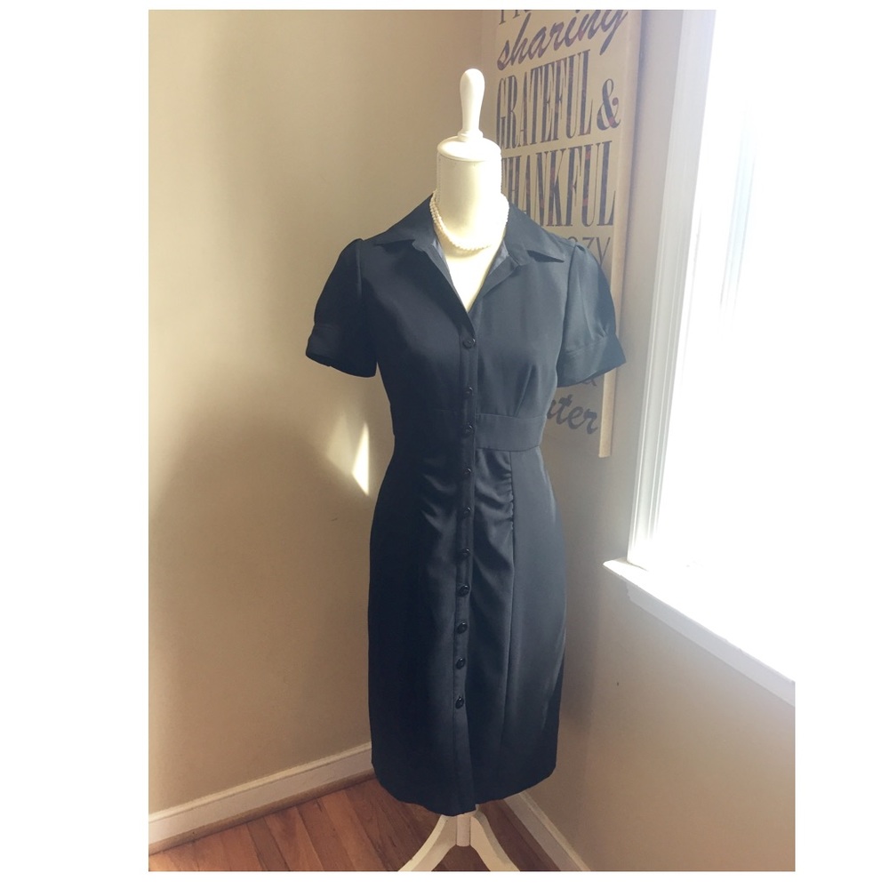 Black Calvin Klein Button Down Dress