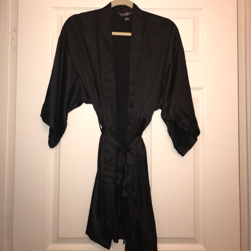 Victoria's Secret Silky Black Robe