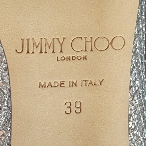 NIB Jimmy Choo Silver Leather Esme 100 Pumps - Picture 8 of 8