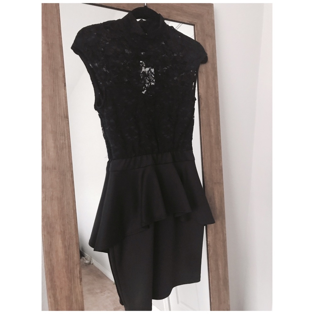 Little black peplum dress