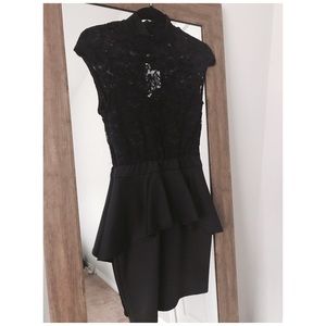 Little black peplum dress