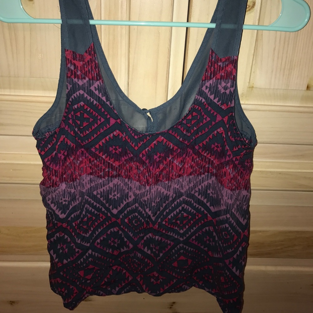 Purple blue and pink tank top