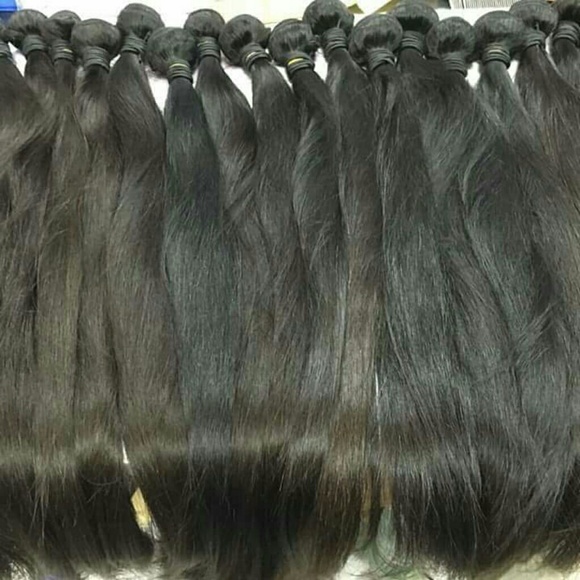 Virgin hair bundles with frontal