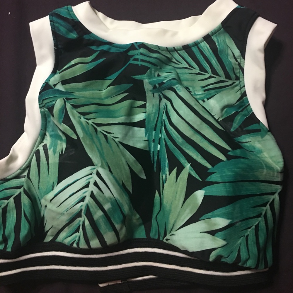 Forever 21 palm tree bikini top, size large