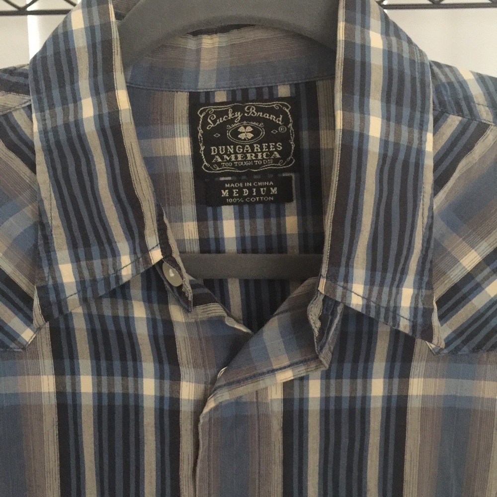 Lucky Brand Plaid Casual Button Down Shirt