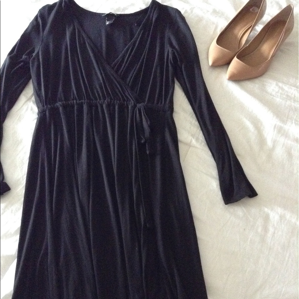 H&M Black Wrap Dress