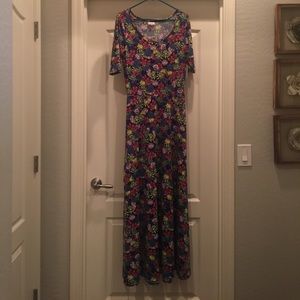 Bright Floral LulaRoe Maxi Dress Medium