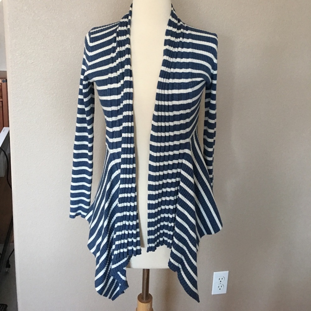 Blue striped sweater