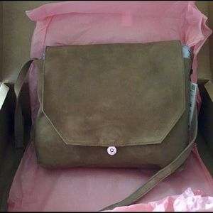 ZARA Suede leather messenger bag