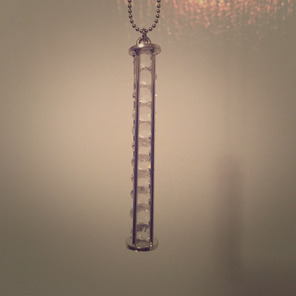 Charming Charlie silver necklace w/ crystals