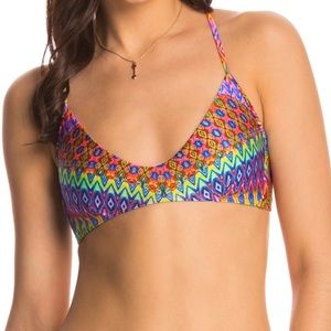 Luli Fama Free Love Criss-Cross Back Bikini Top