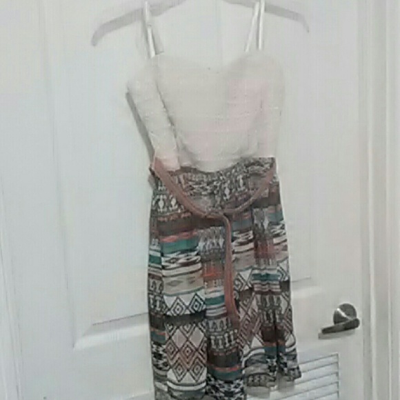 Lace & Aztec print dress new w/o tags - Picture 1 of 4