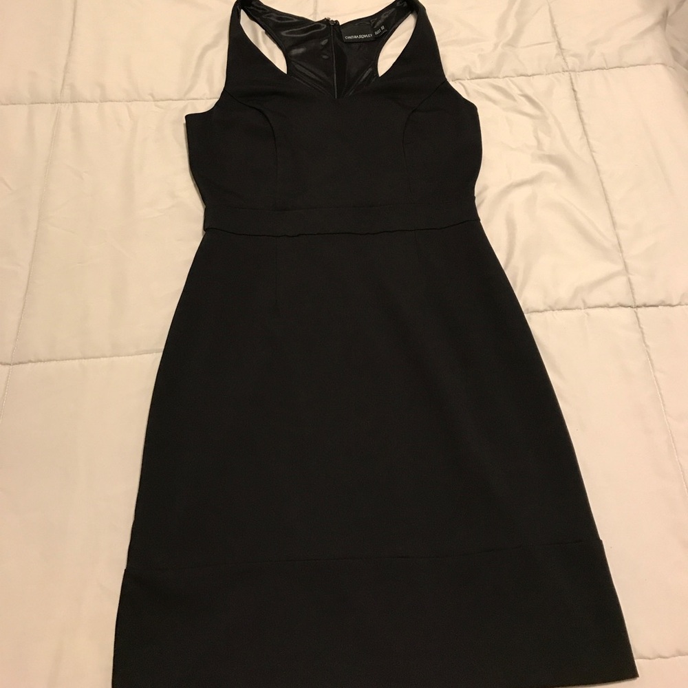 Black racerback Cynthia Rowley dress