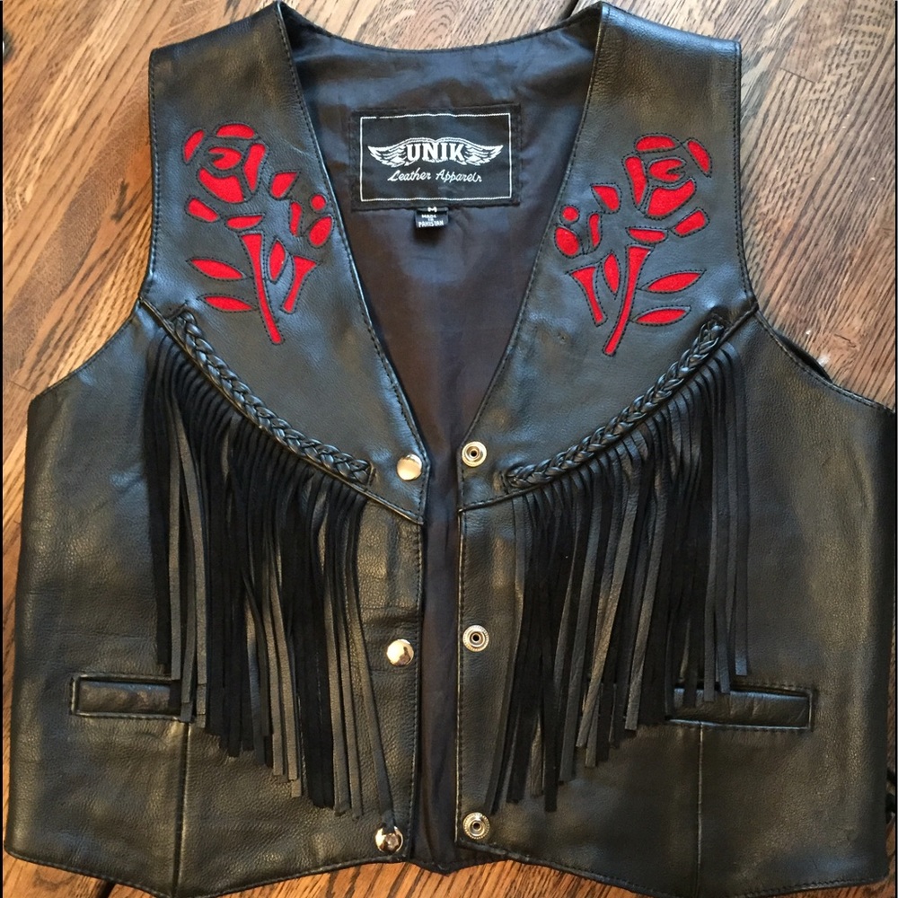 BADASS Vintage Leather Fringe Vest