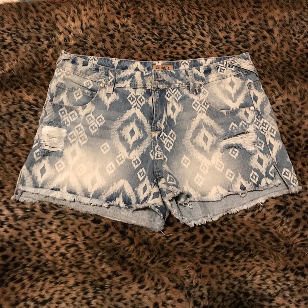 Tribal Jean Shorts