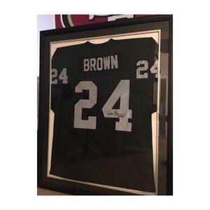 SIGNED WILLIE BROWN JERSEY XL OAKLAND RAIDERS