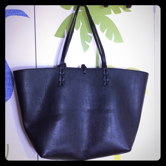 Zara Bags Zara Basic Reversible Black Red Tote Bag Poshmark