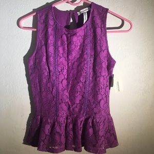 Aeropostale Purple peplum blouse