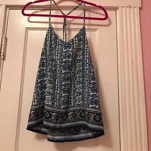 Beautiful white and blue summer tank