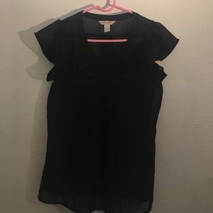 Black chiffon blouse