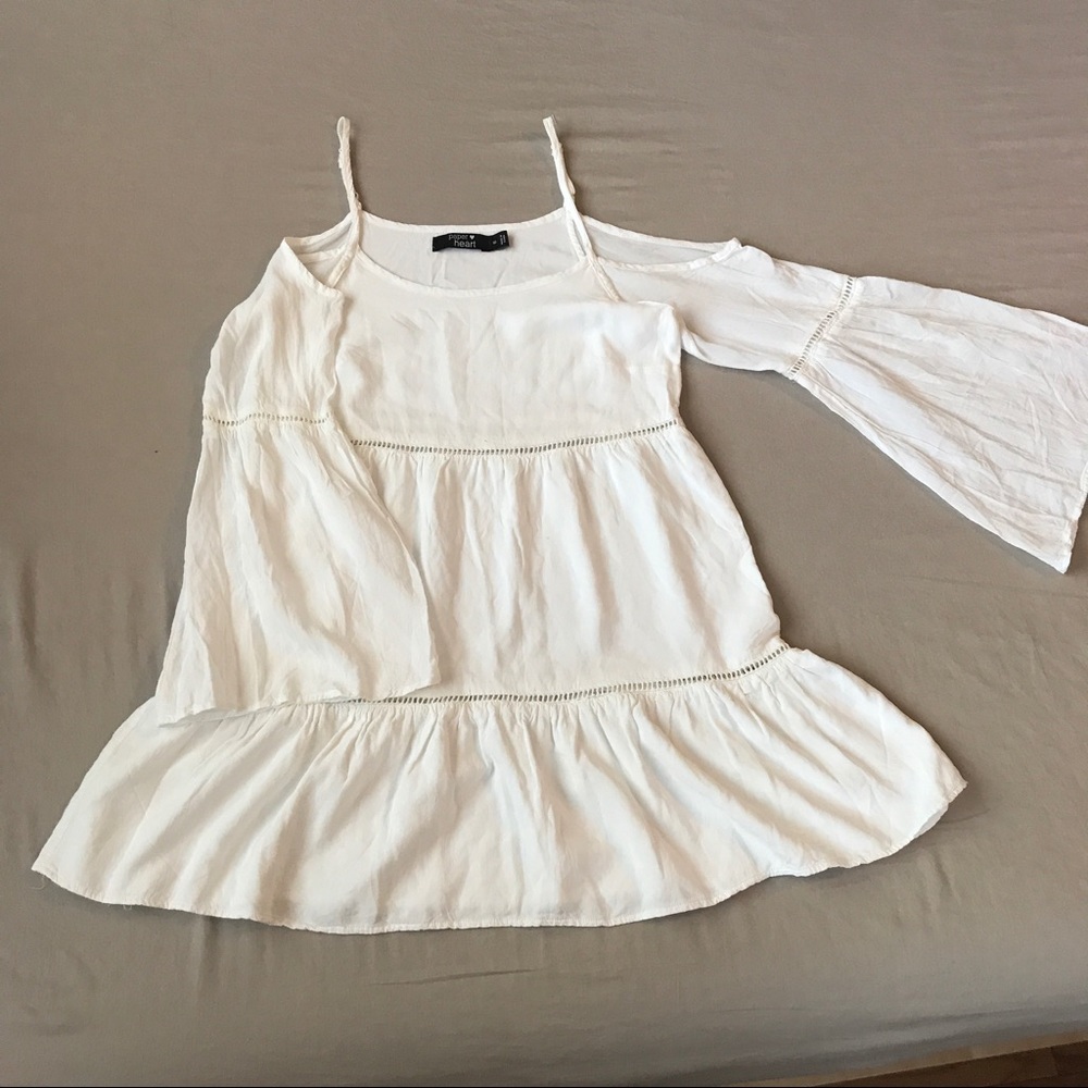 LF Stores white 3 tiered sundress